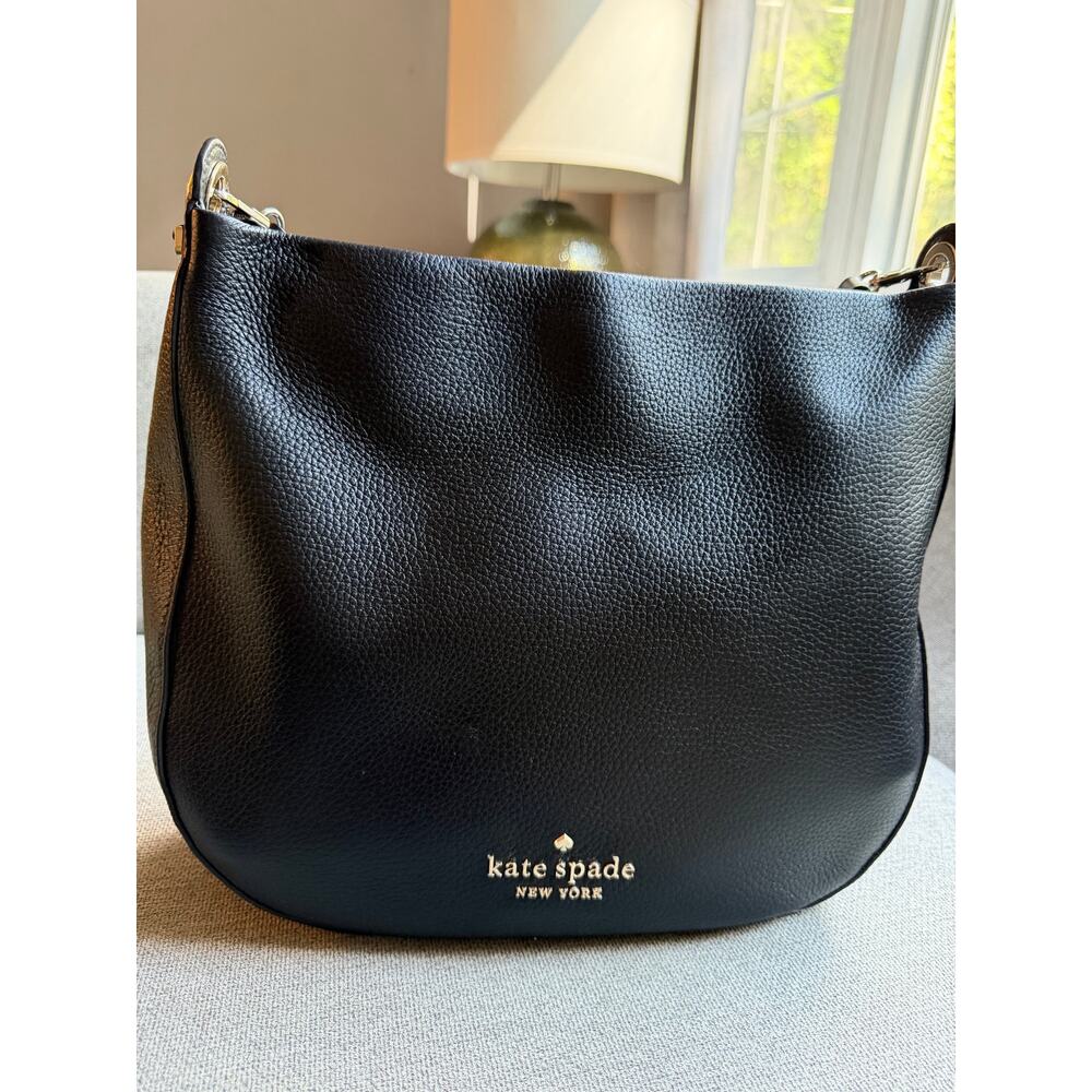 Kate Spade Lexy Leather Shoulder Bag Black - shoulder strap was replace